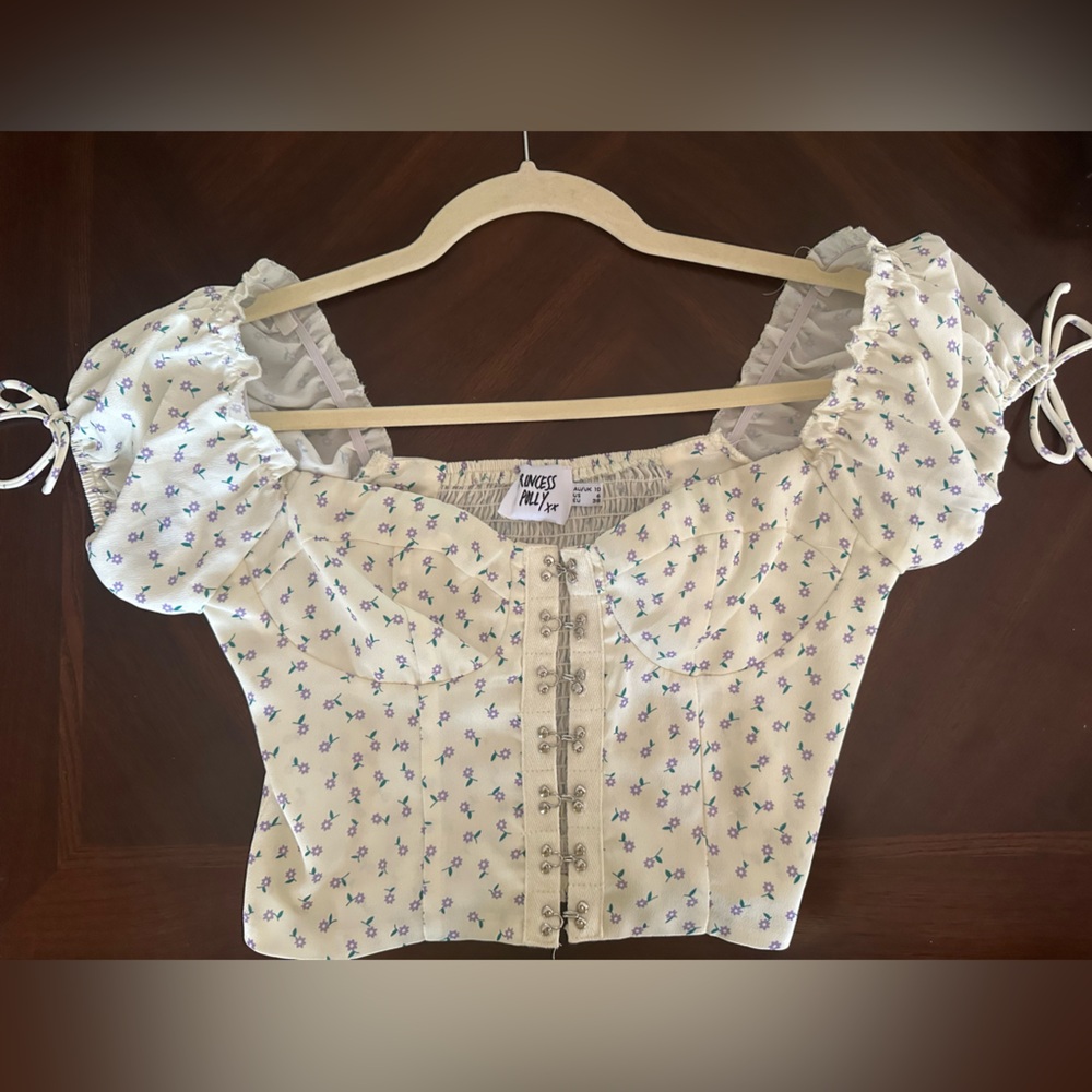 Princess Polly yellow corset top